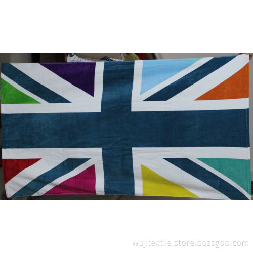 Cotton Beach Towel Printed with National Flag